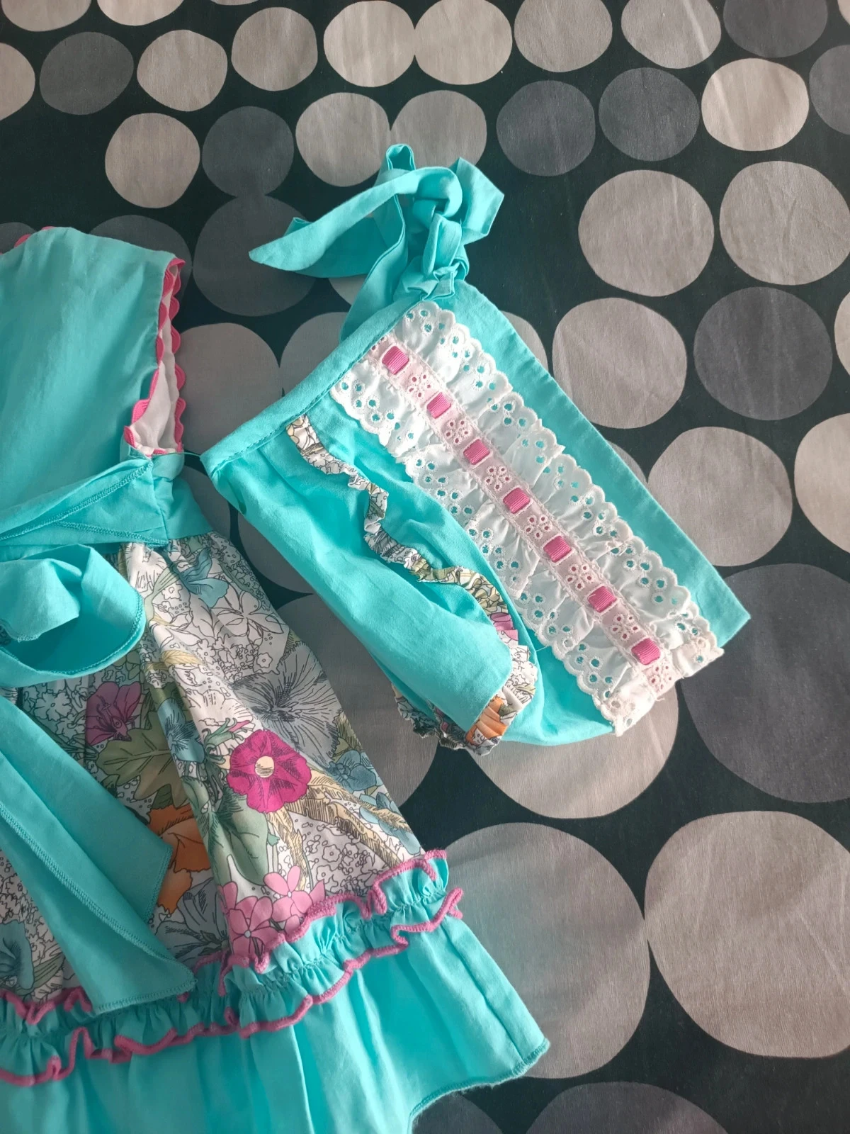 Conjunto Daniesty 12 meses - Azul Turquesa & Floral Encantado 💕 – photo 11
